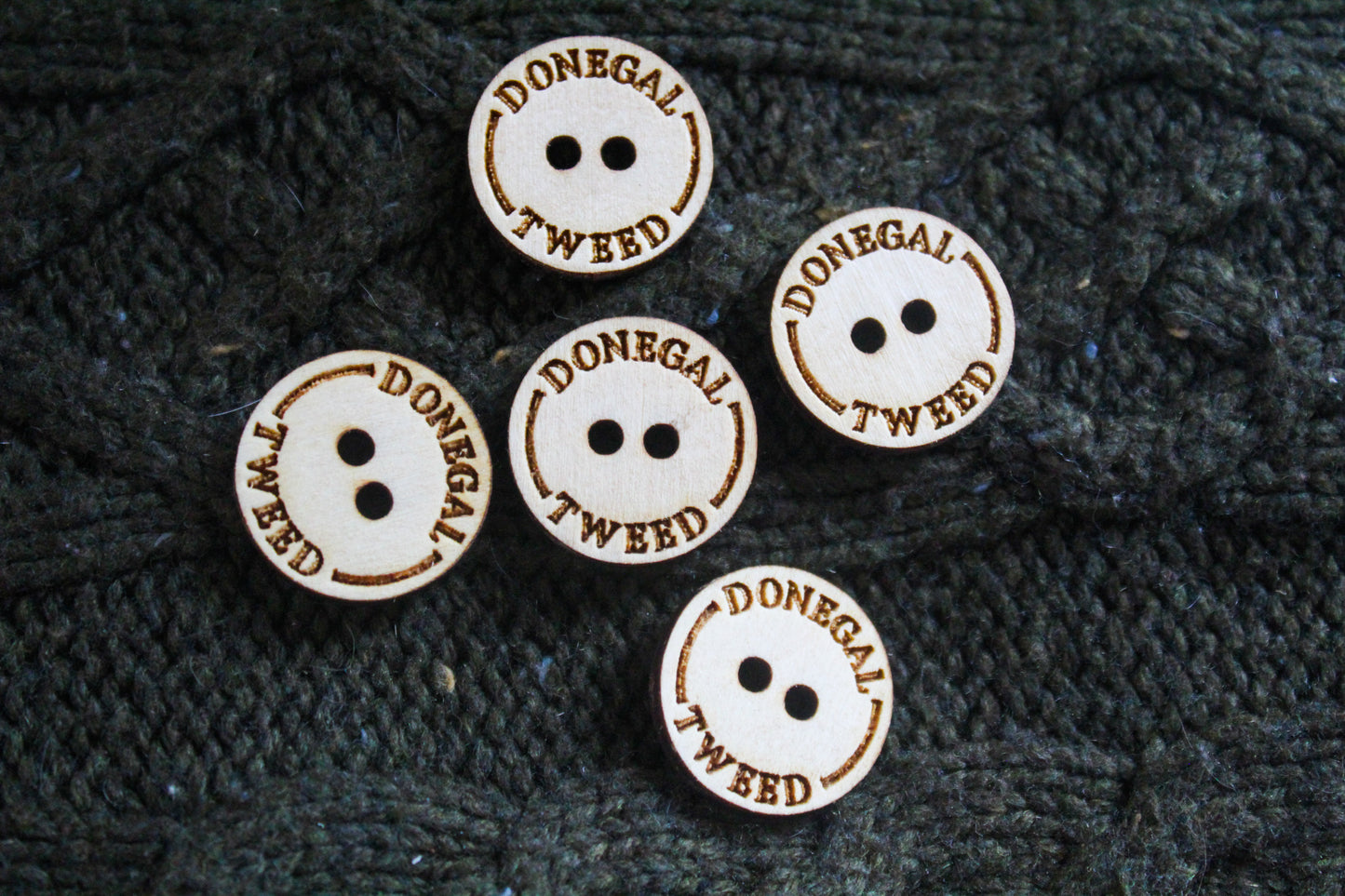 Donegal Tweed Wooden Buttons image 4