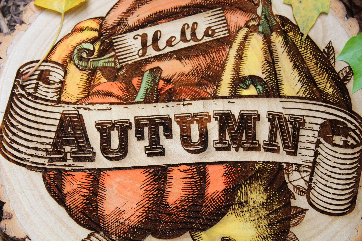 Hello Autumn Log Slice image 6