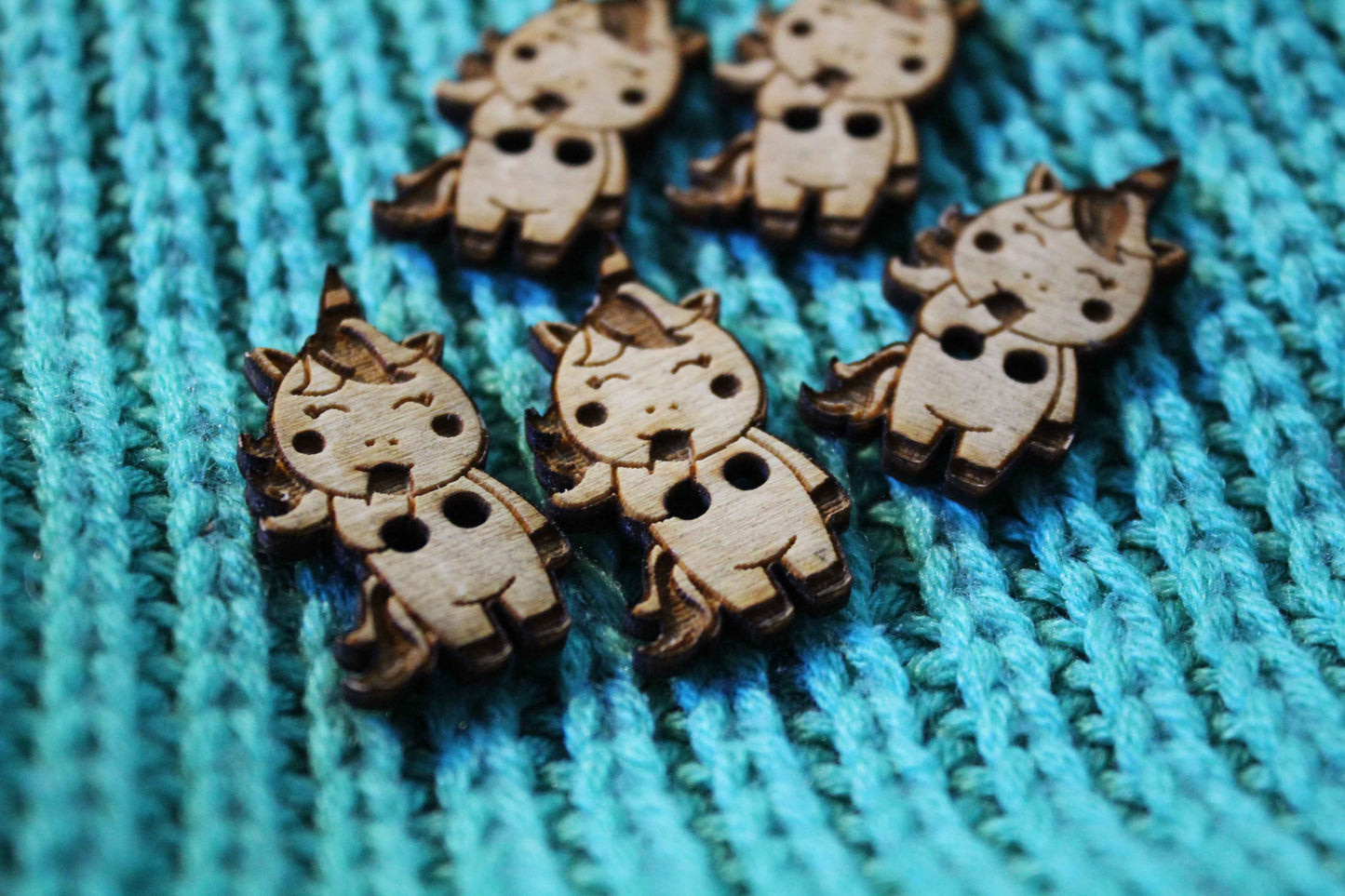 Unicorn Wooden Buttons image 2