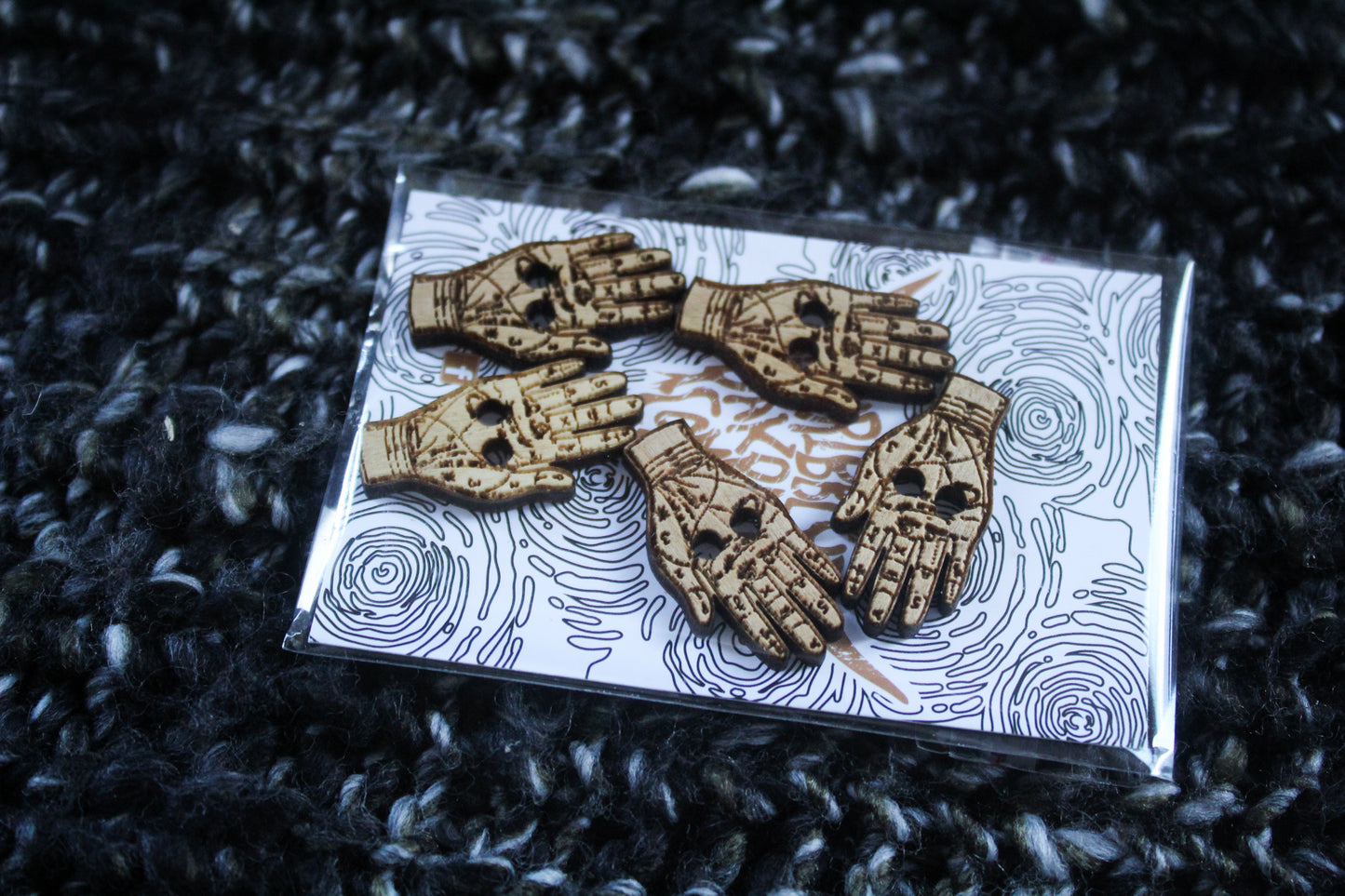 Palmistry Wooden Buttons image 3