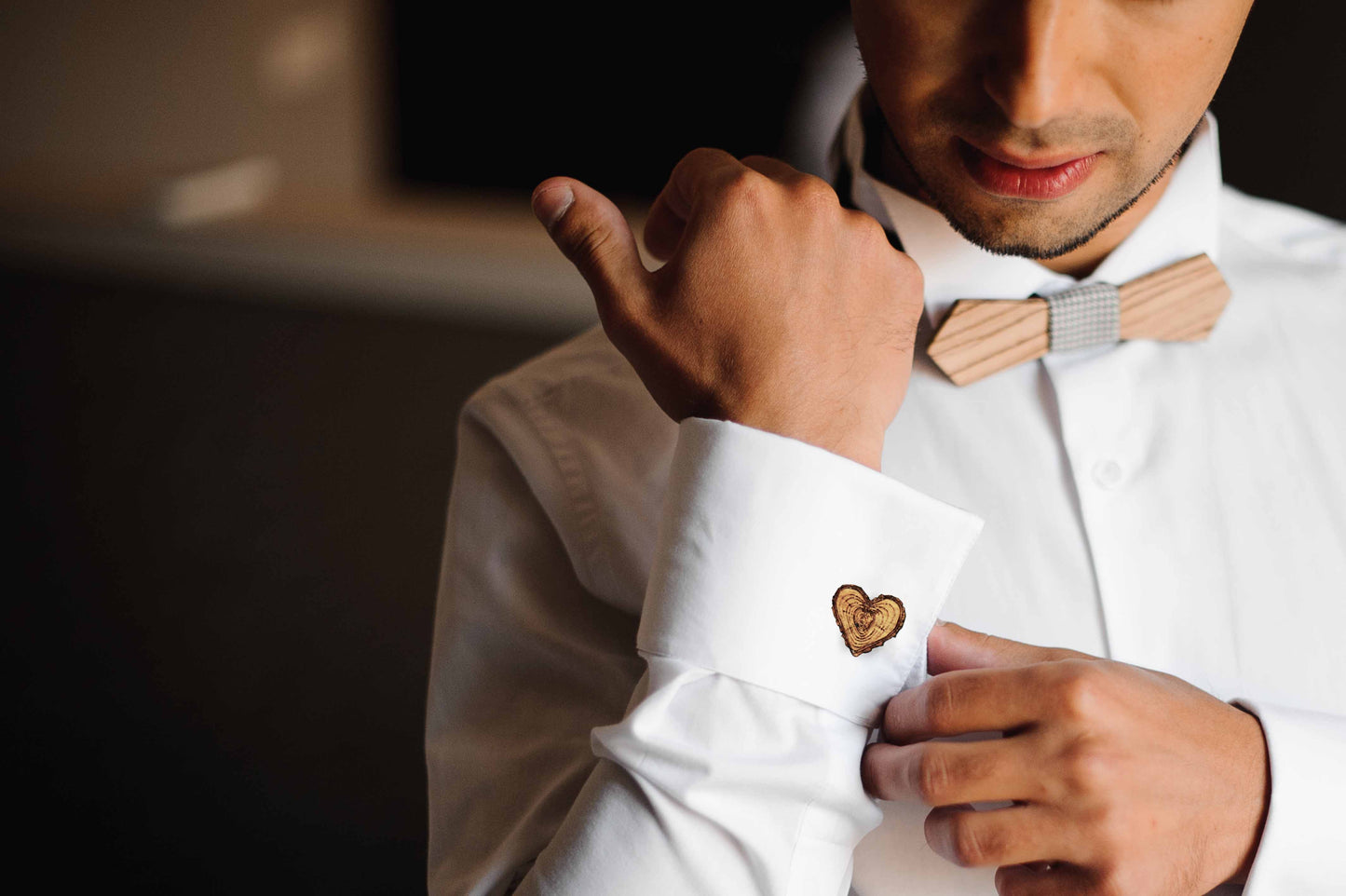 Log Heart Cufflinks image 4