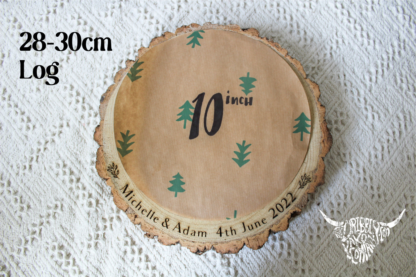 Arrow Log Slice Cake Display