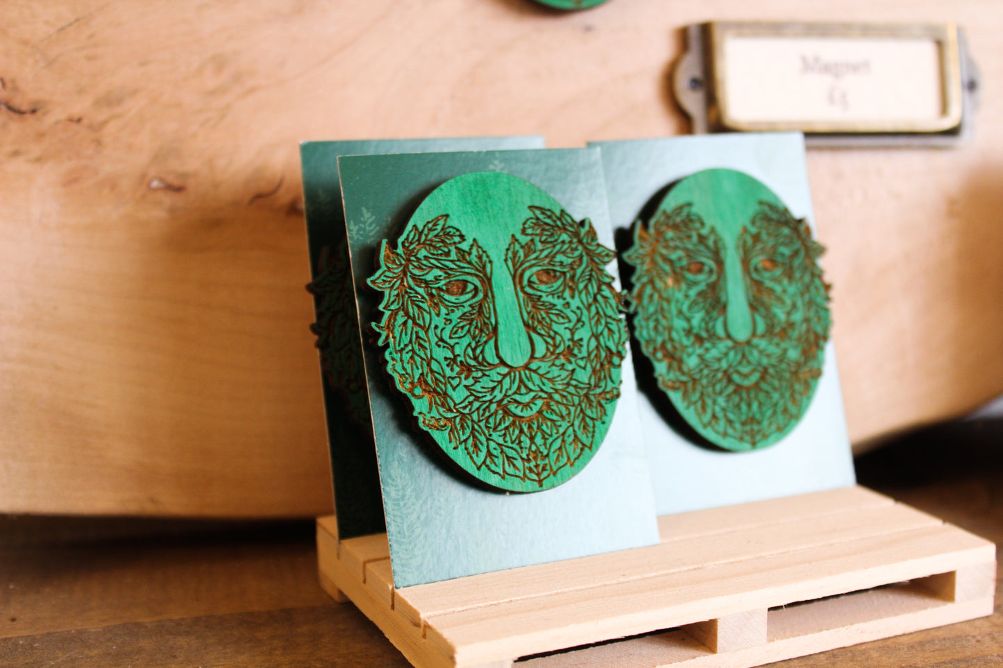 Green Man Magnet