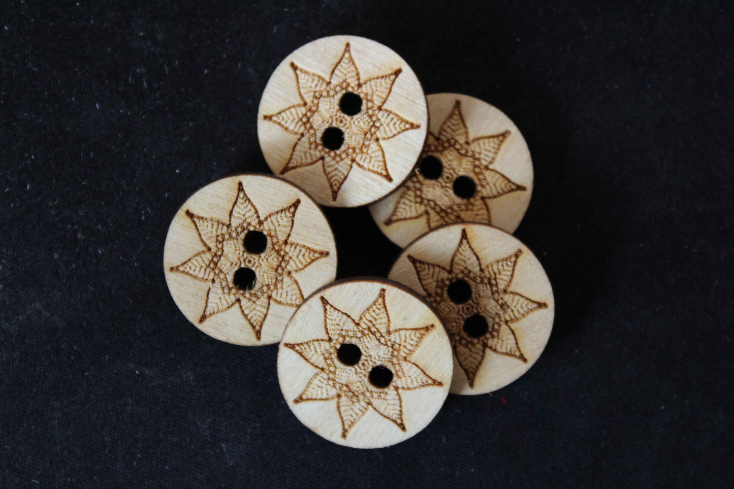 Mandala Wooden Buttons image 5
