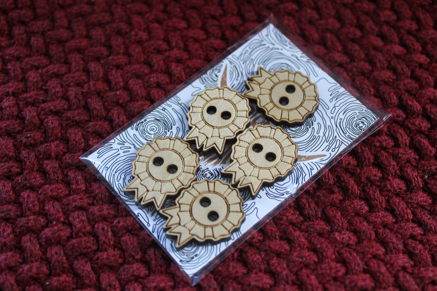 Rosette Wooden Buttons image 3