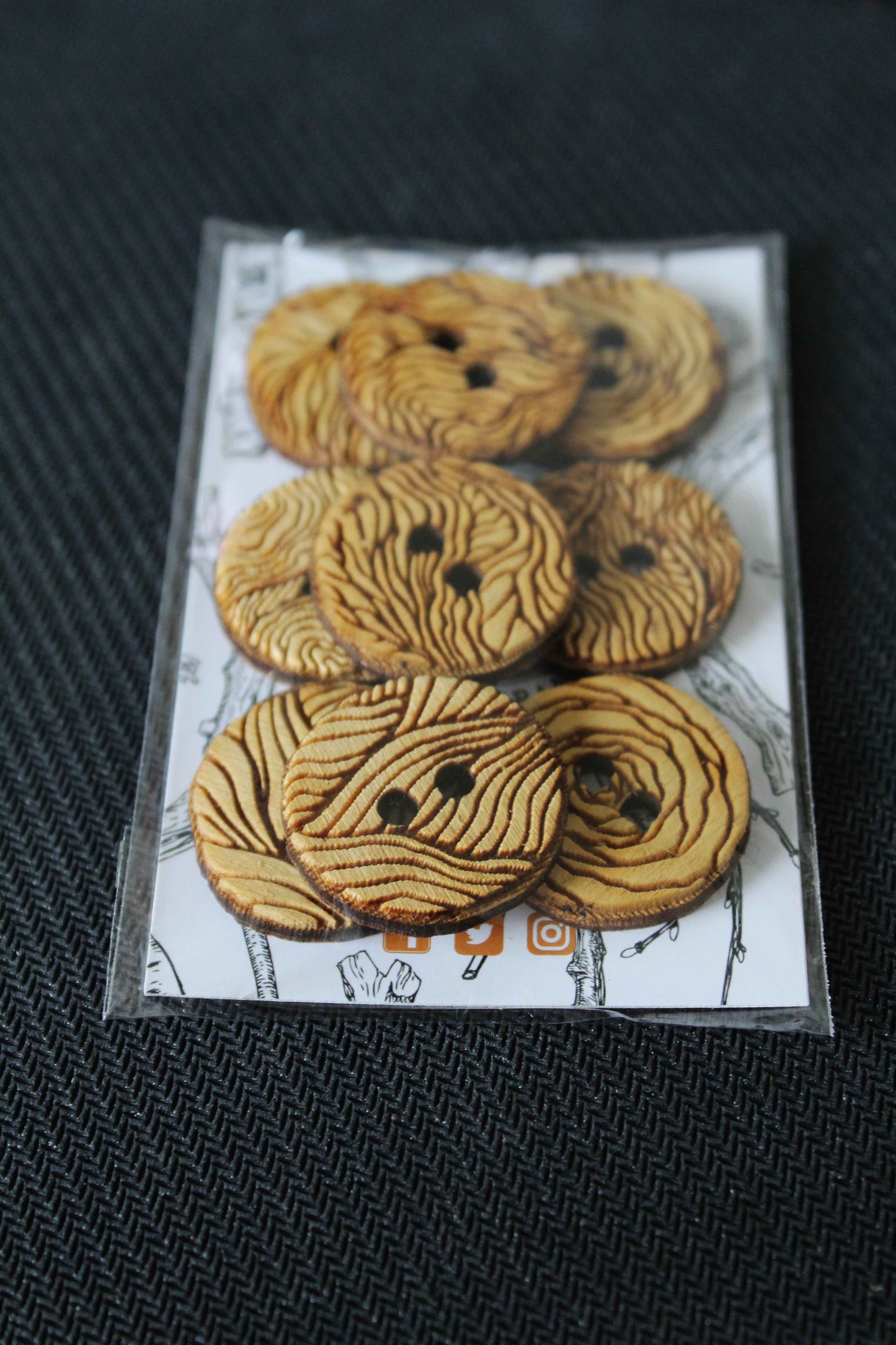 Wood Grain Wooden Buttons image 5