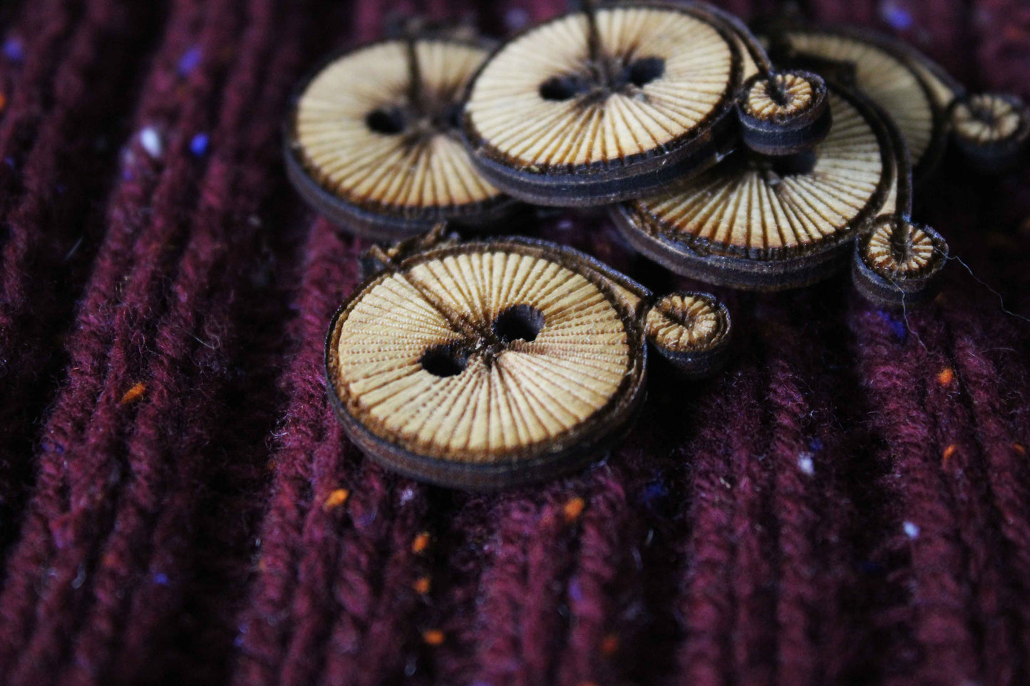 Penny Farthing Wooden Buttons image 2