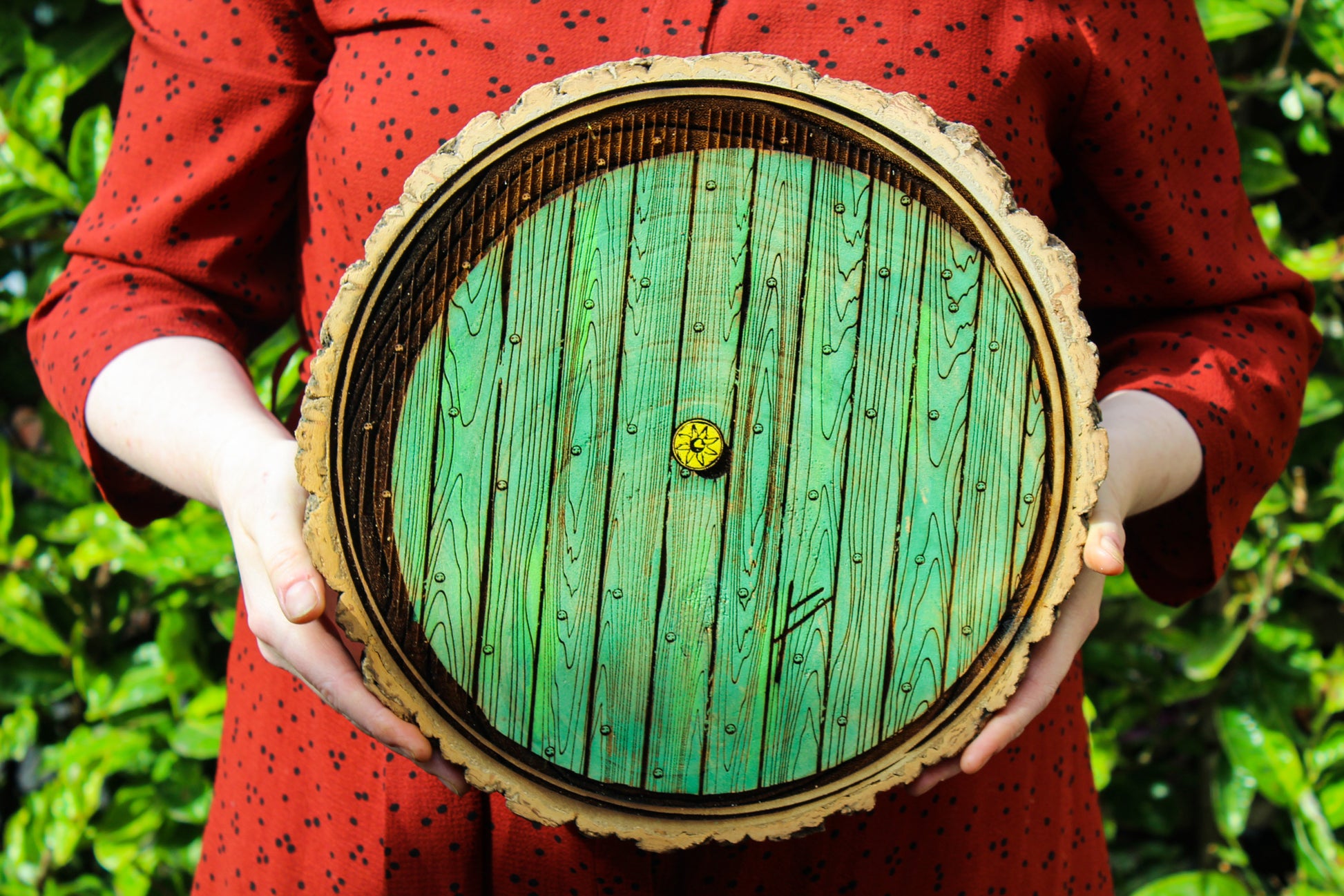 Hobbit Door Log Slice image 1