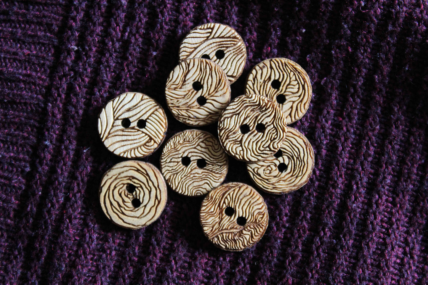 Wood Grain Wooden Buttons image 4