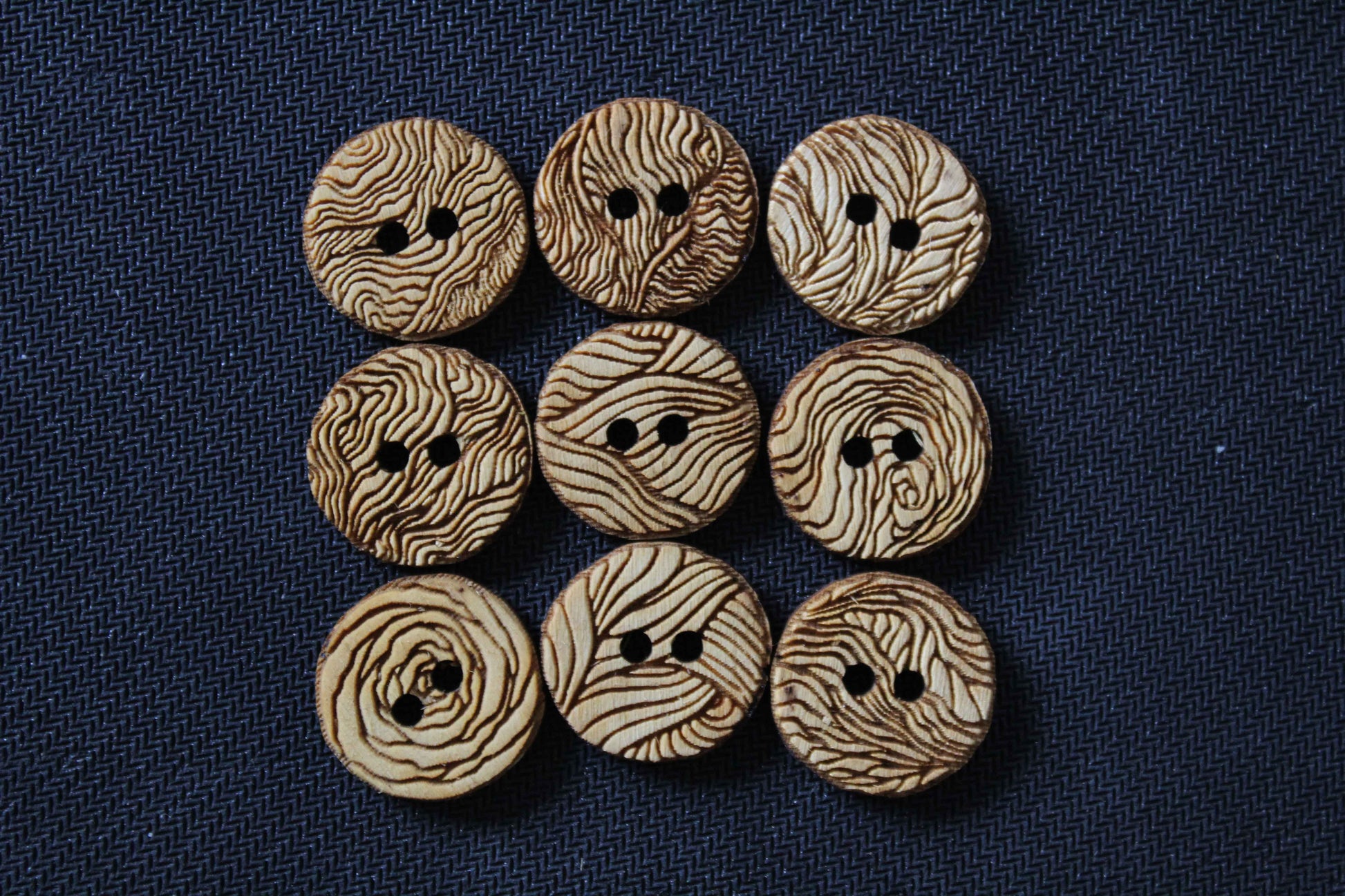 Wood Grain Wooden Buttons image 0