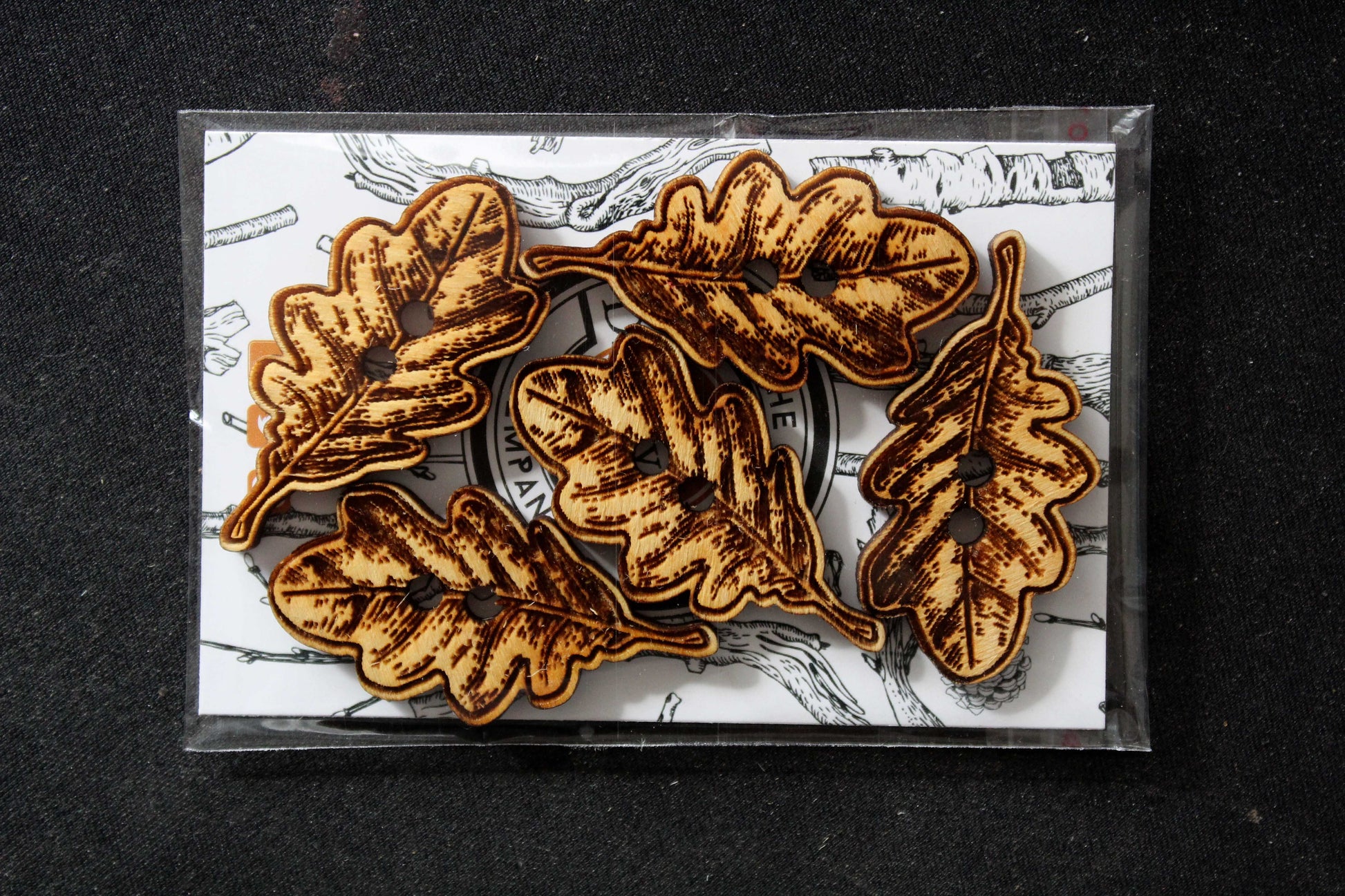 Oak Leaf Wooden Buttons image 2