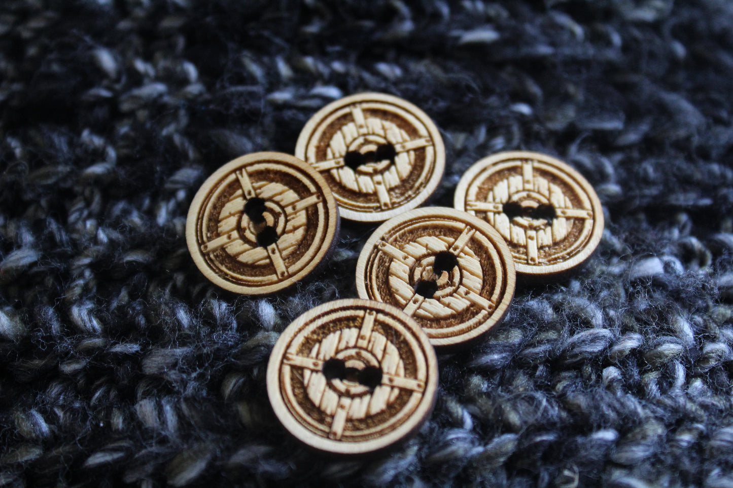 Norse Shield Wooden Buttons image 5