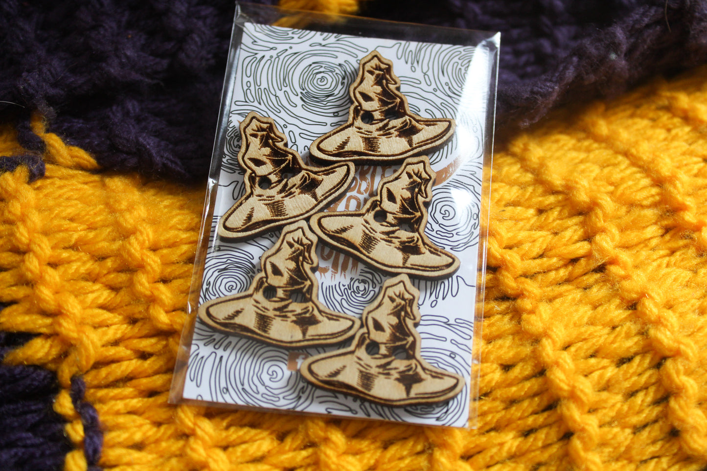 Wizard Hat Wooden Buttons image 1