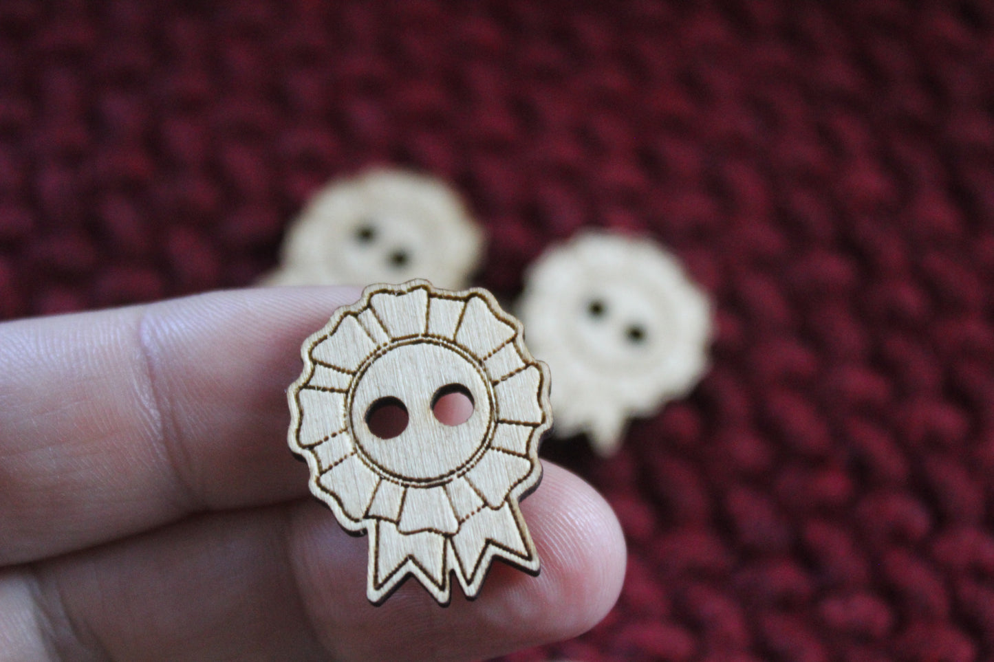 Rosette Wooden Buttons image 1