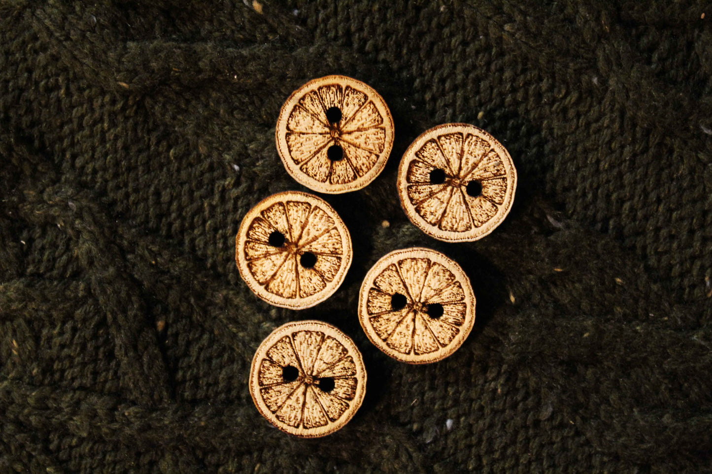 Orange Slice Wooden Buttons image 2