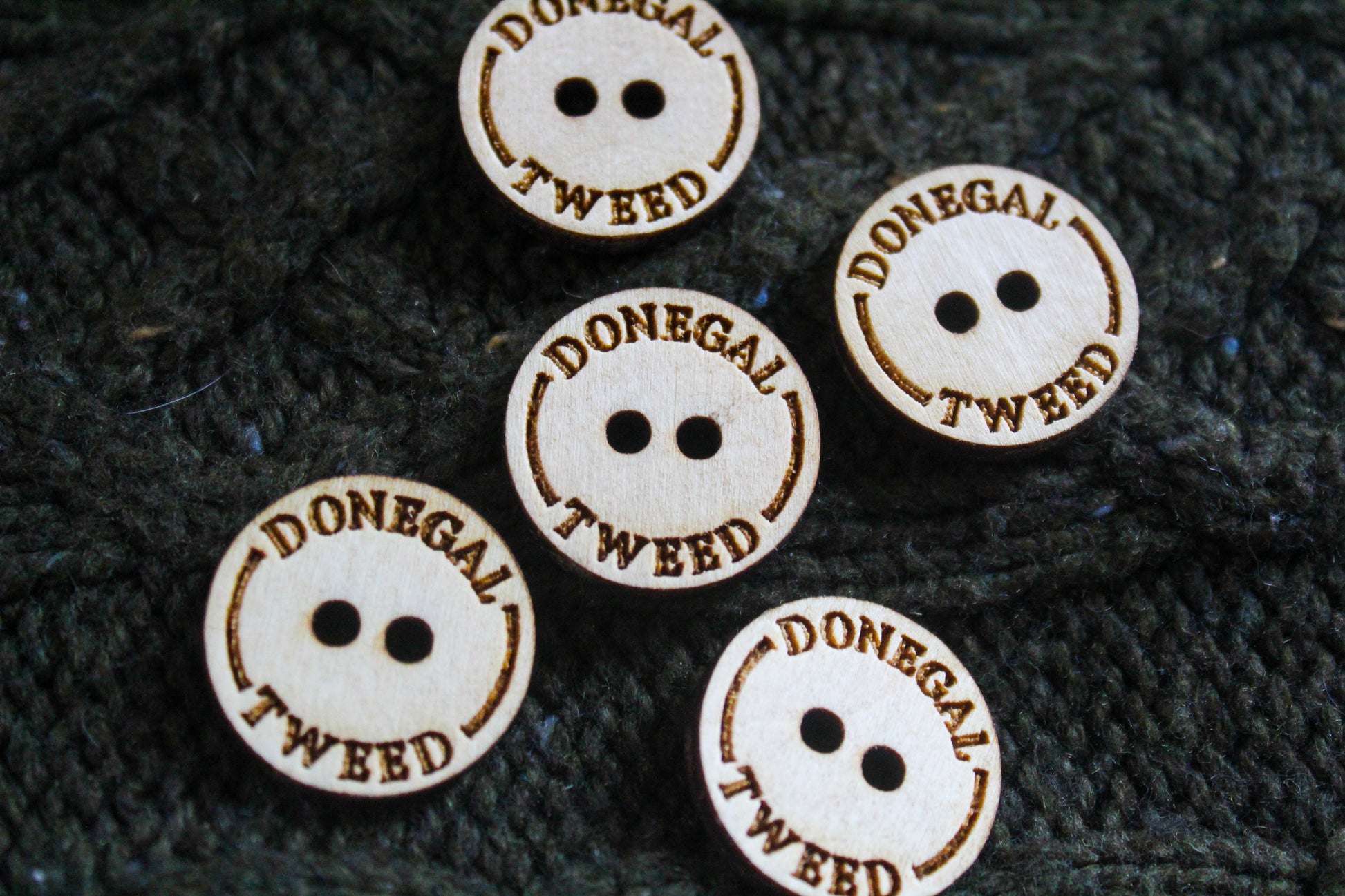 Donegal Tweed Wooden Buttons image 0