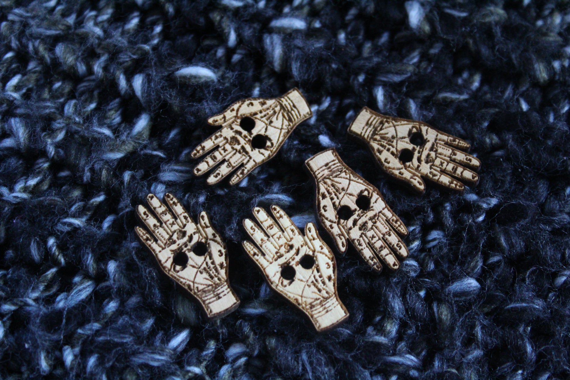 Palmistry Wooden Buttons image 2