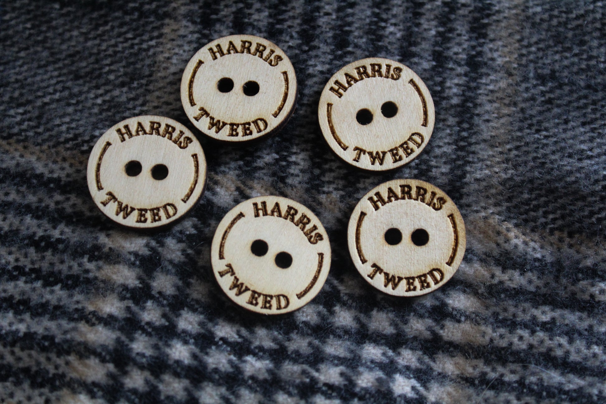 Harris Tweed Wooden Buttons image 4