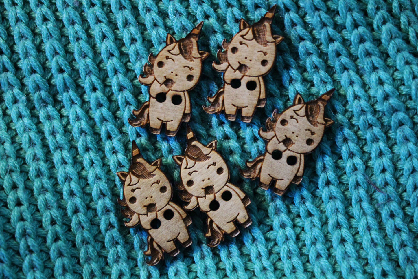 Unicorn Wooden Buttons image 1
