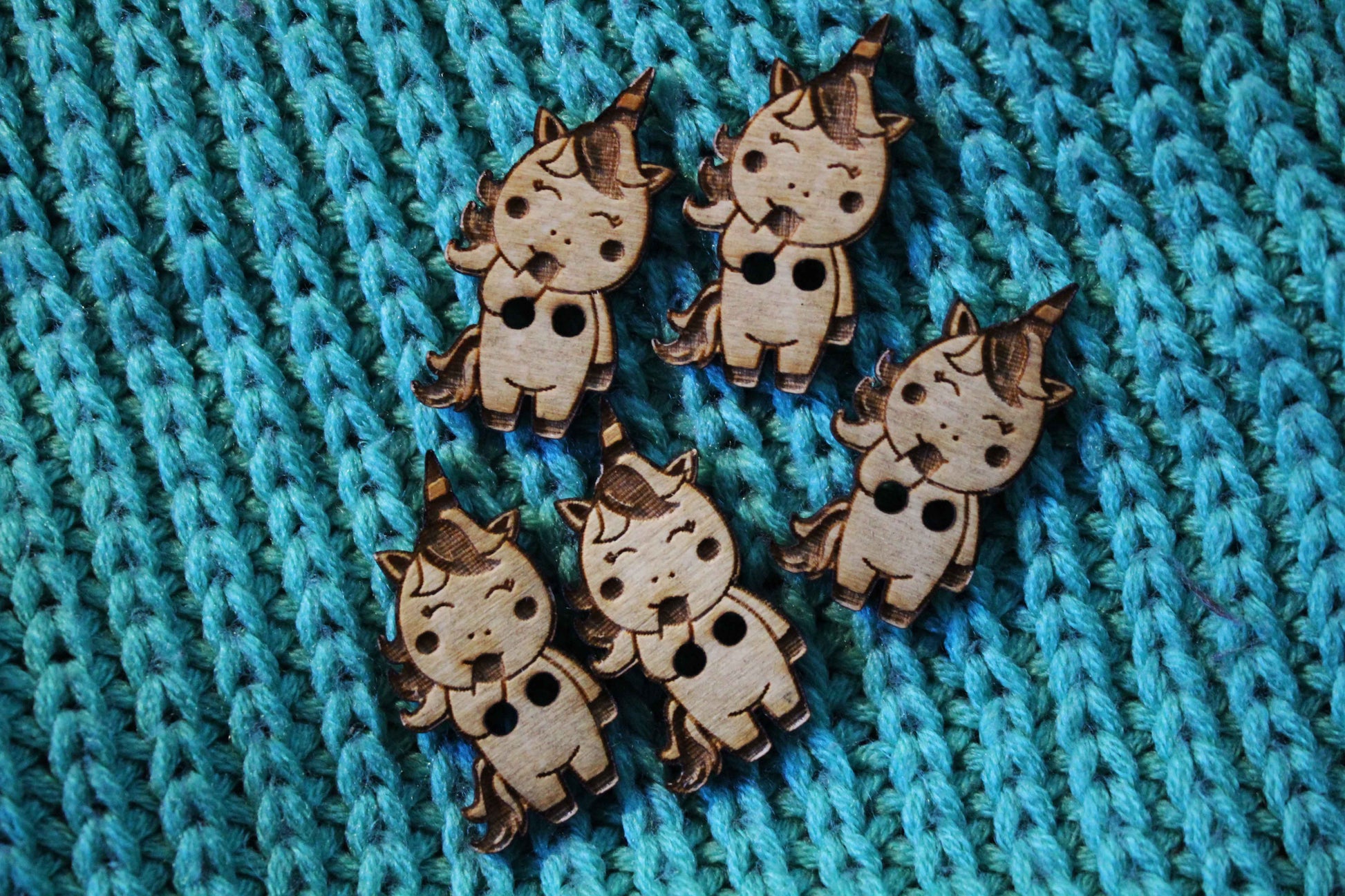 Unicorn Wooden Buttons image 1