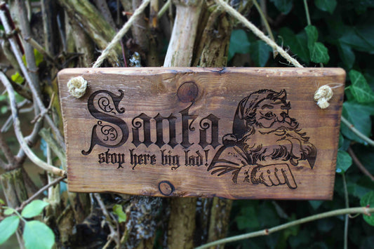 Santa Stop Here Sign image 0
