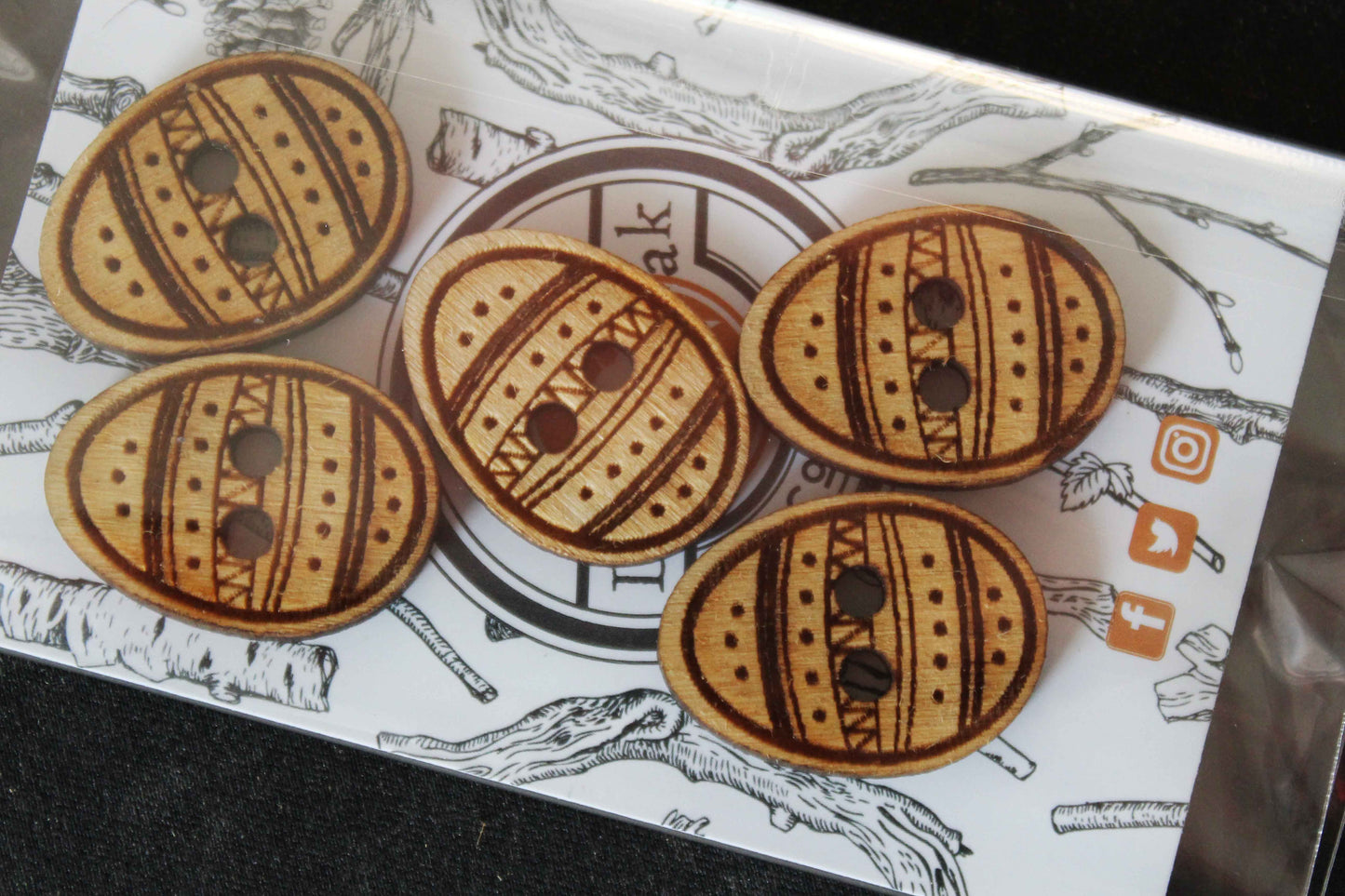 Easter Egg Wooden Buttons image 2