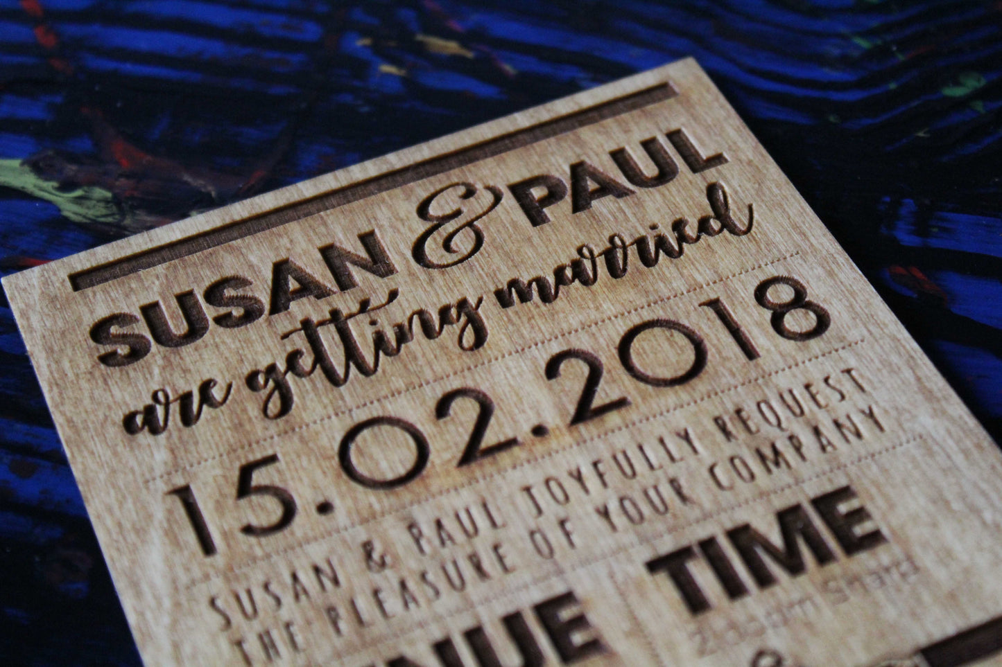 Retro Wedding Invitations (Set of 10) image 5