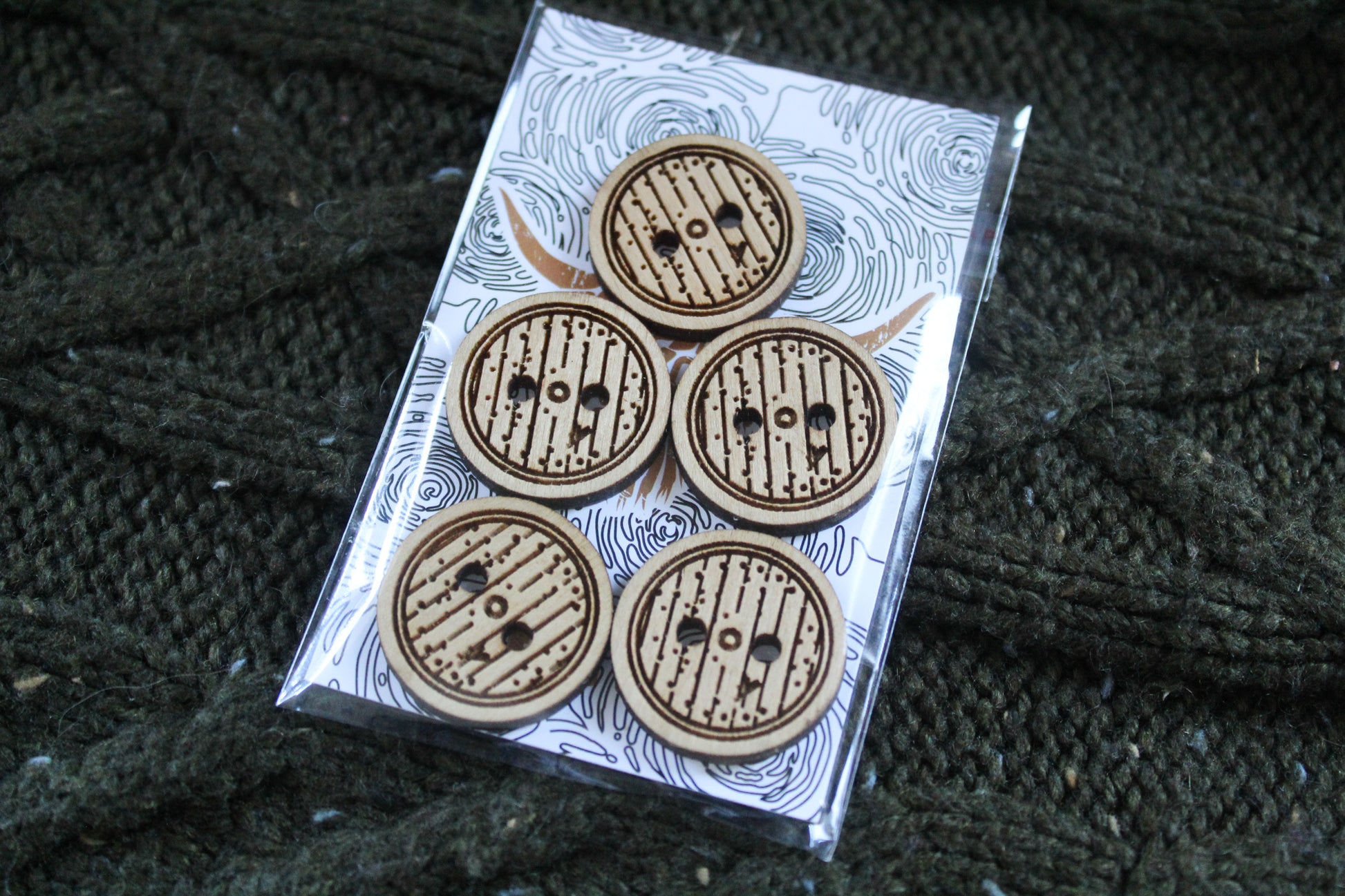 Hobbit Door Wooden Buttons image 2