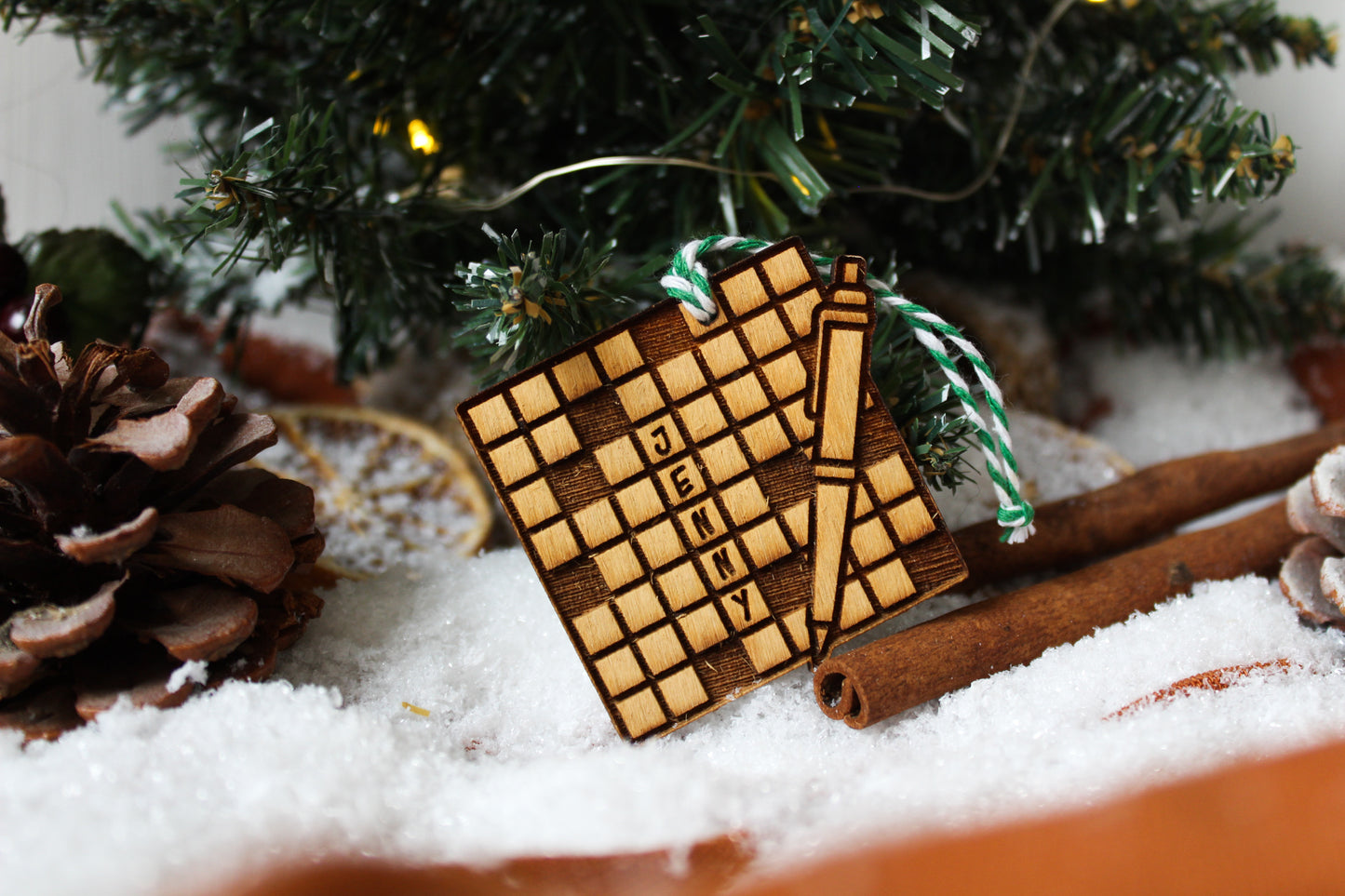 Crossword Puzzle Bauble image 1
