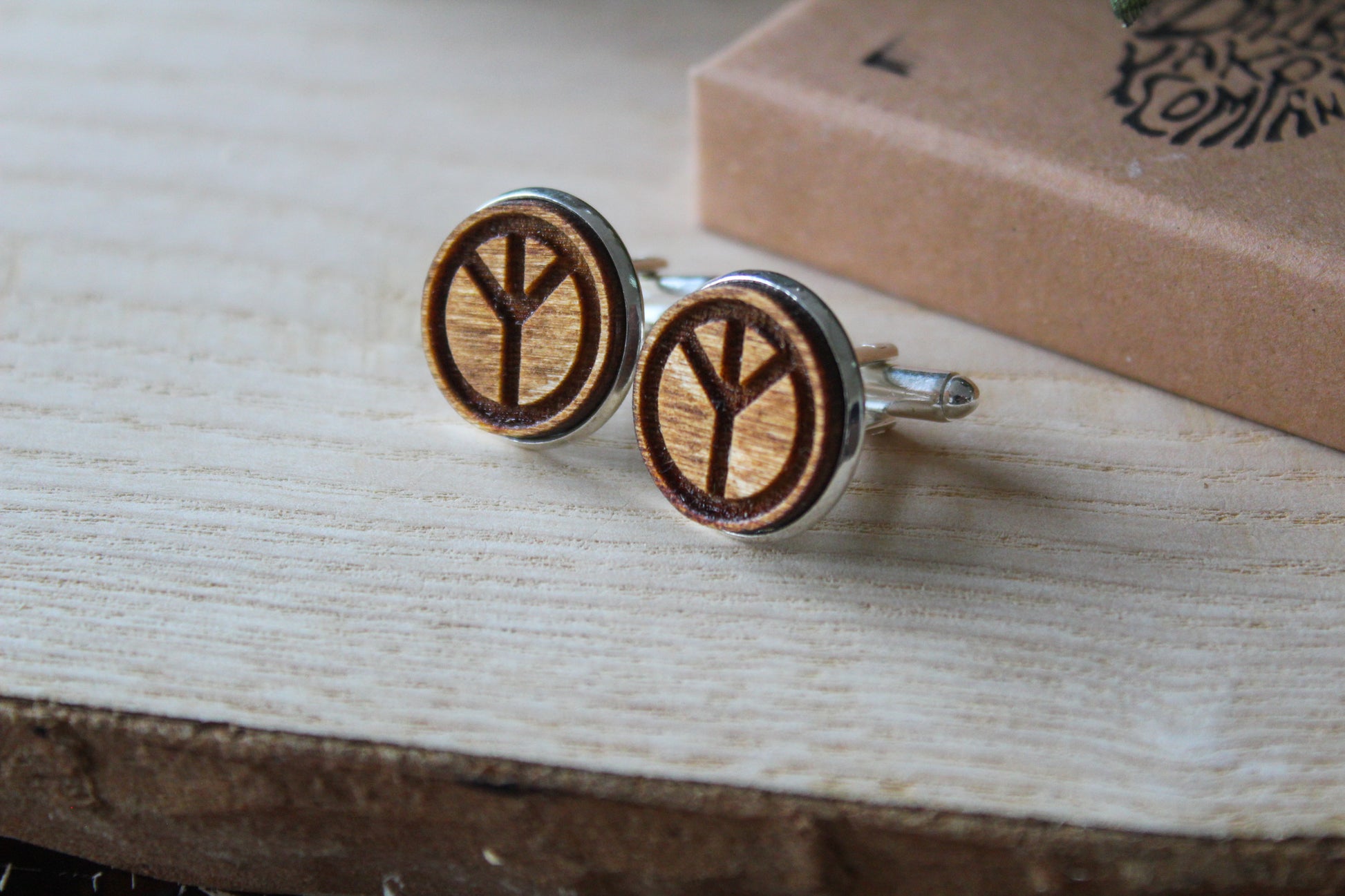 Peace Symbol Cufflinks image 7