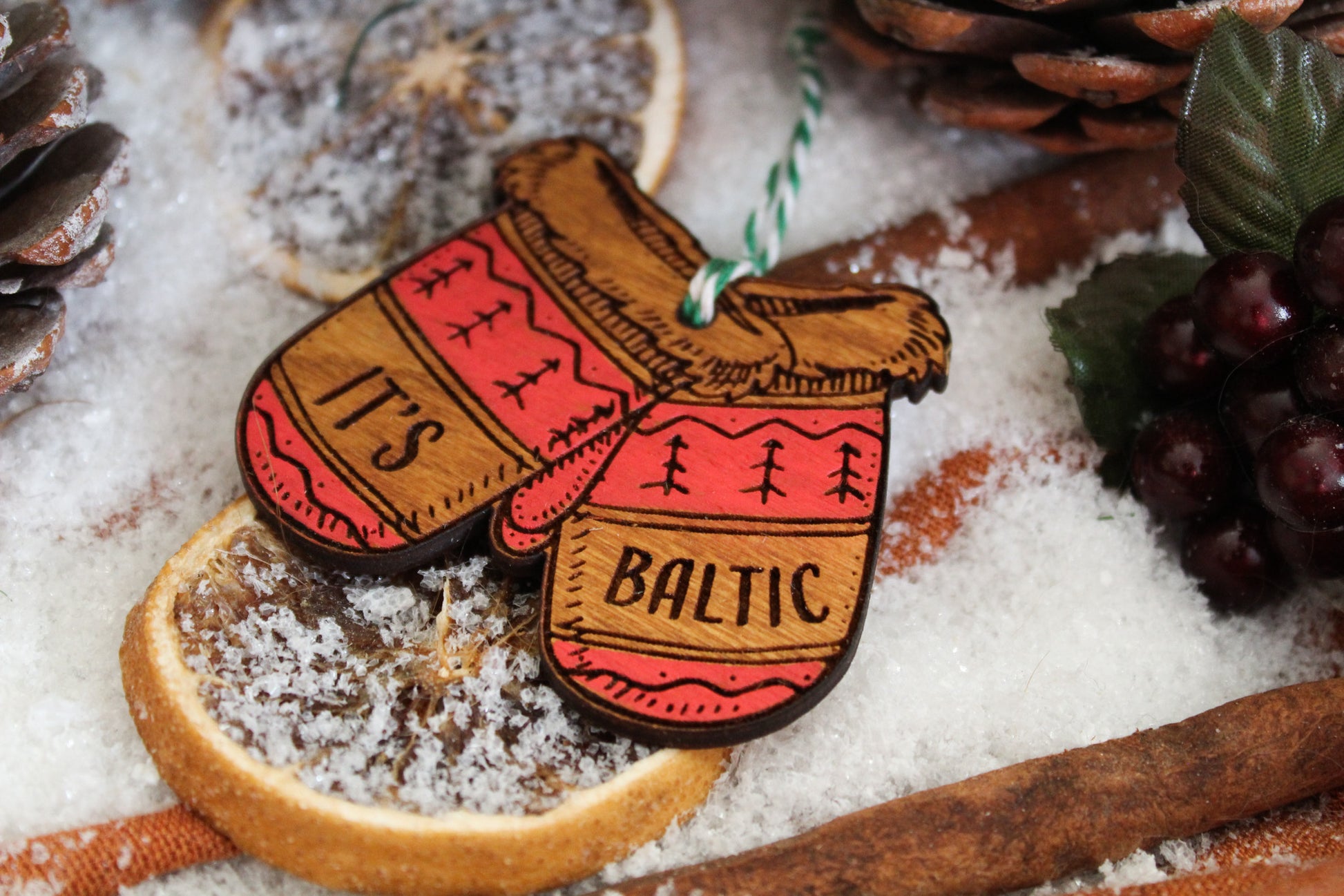 It's Baltic Mittens Bauble image 1