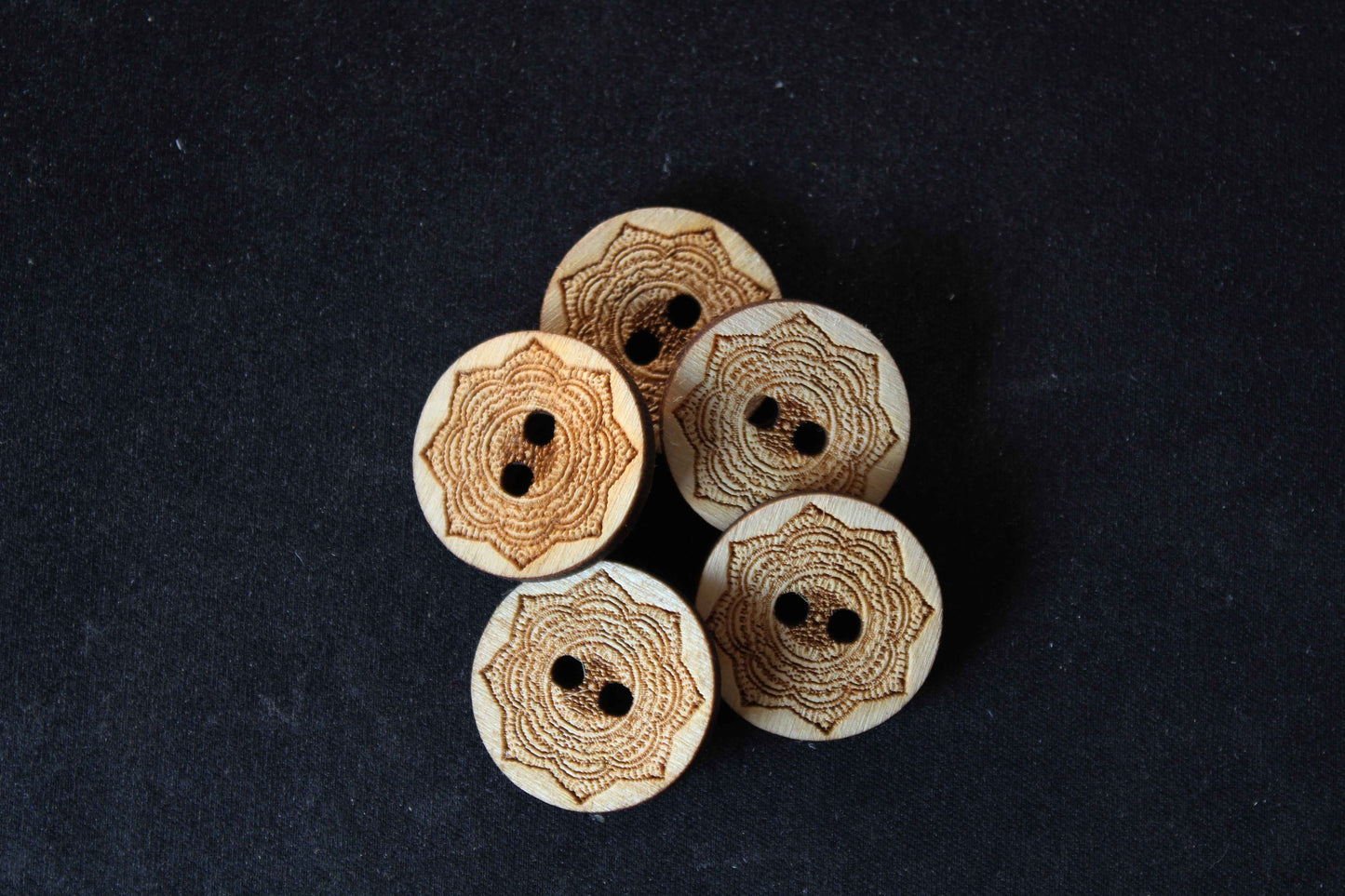 Mandala Wooden Buttons image 2