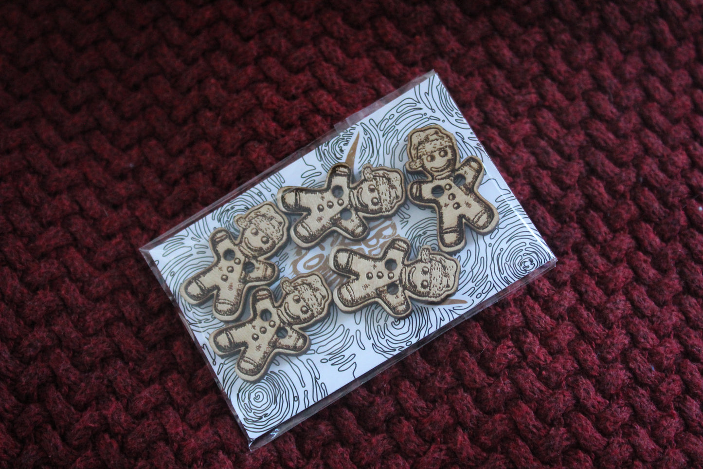 Gingerbread Man Wooden Buttons image 3