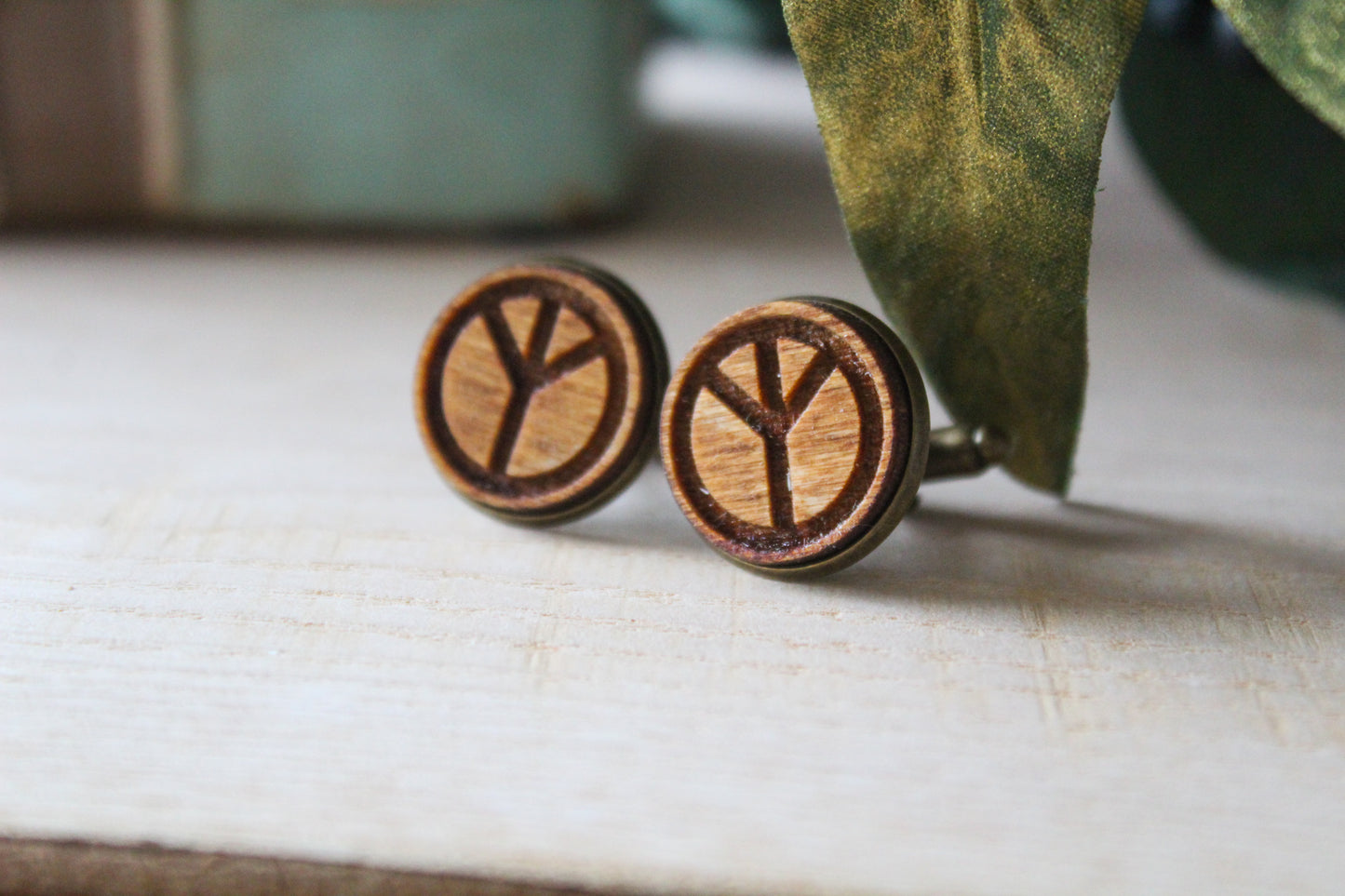 Peace Symbol Cufflinks image 0