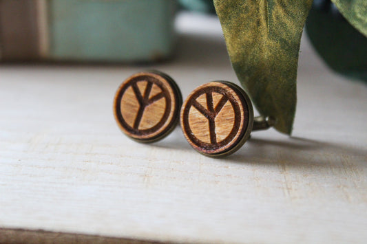 Peace Symbol Cufflinks image 0