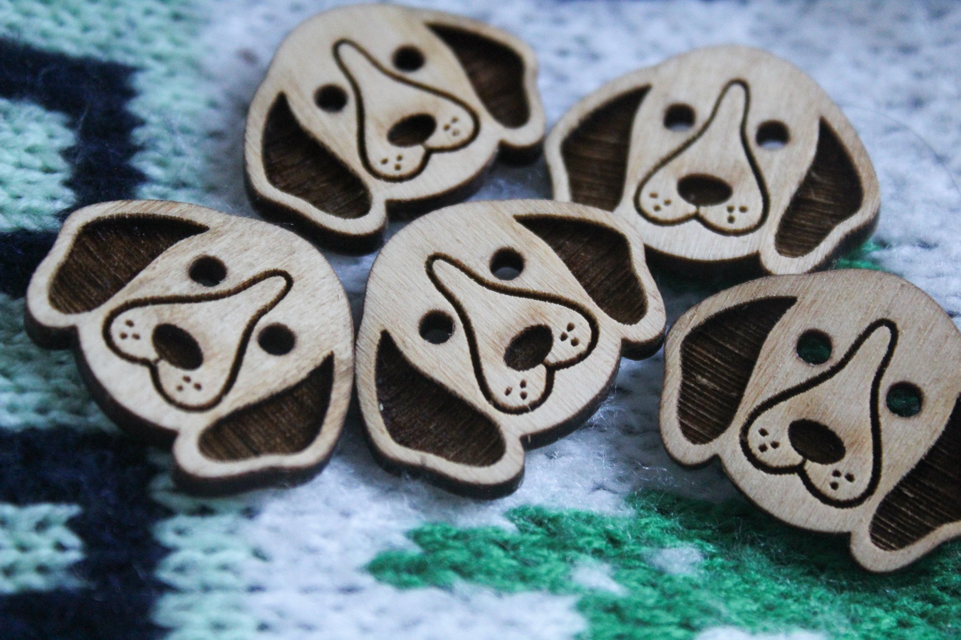 Dog Wooden Buttons image 1