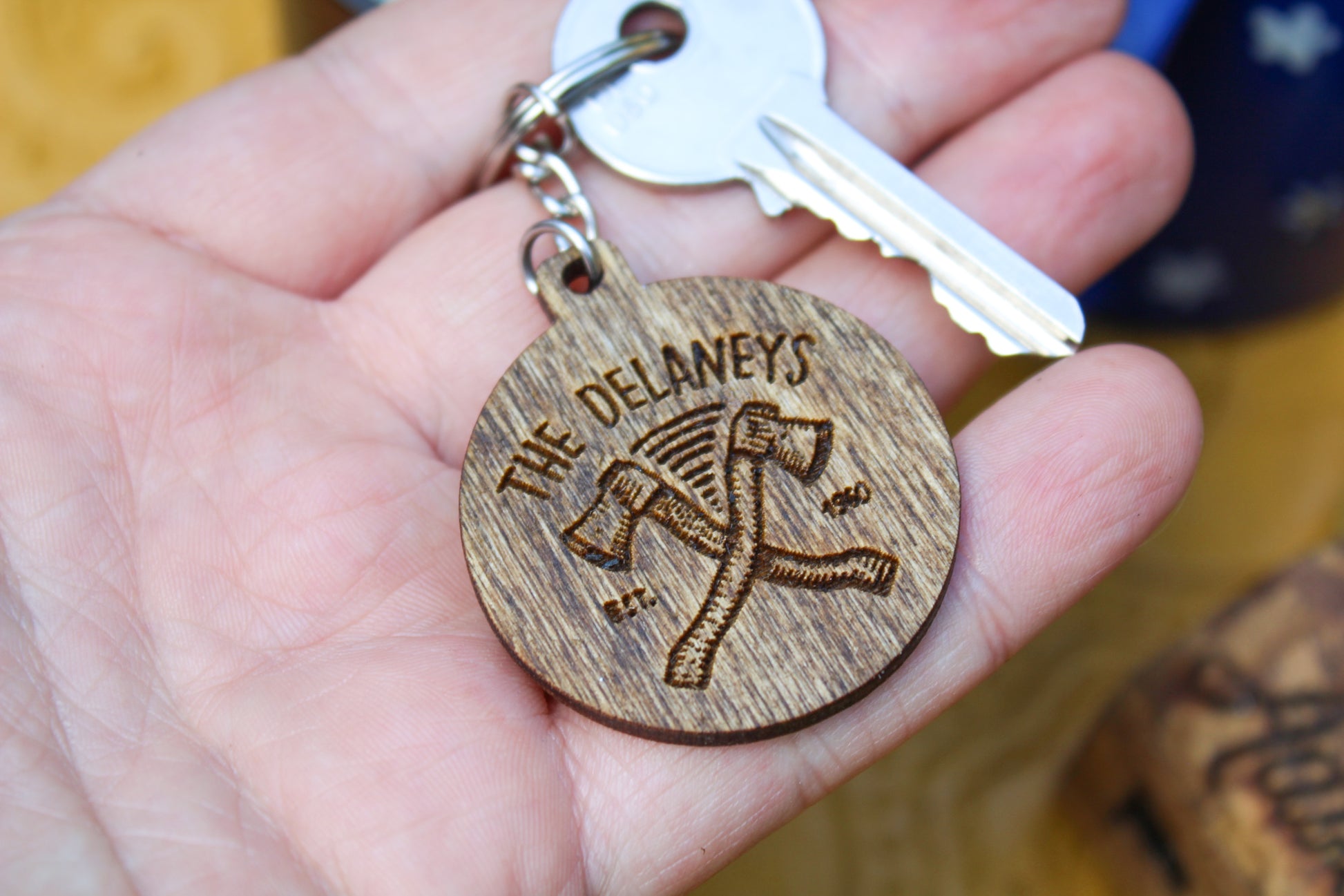Personalised Family Axes Keyring image 2