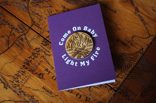 Come On Baby Light My Fire Card and Magnet image 0