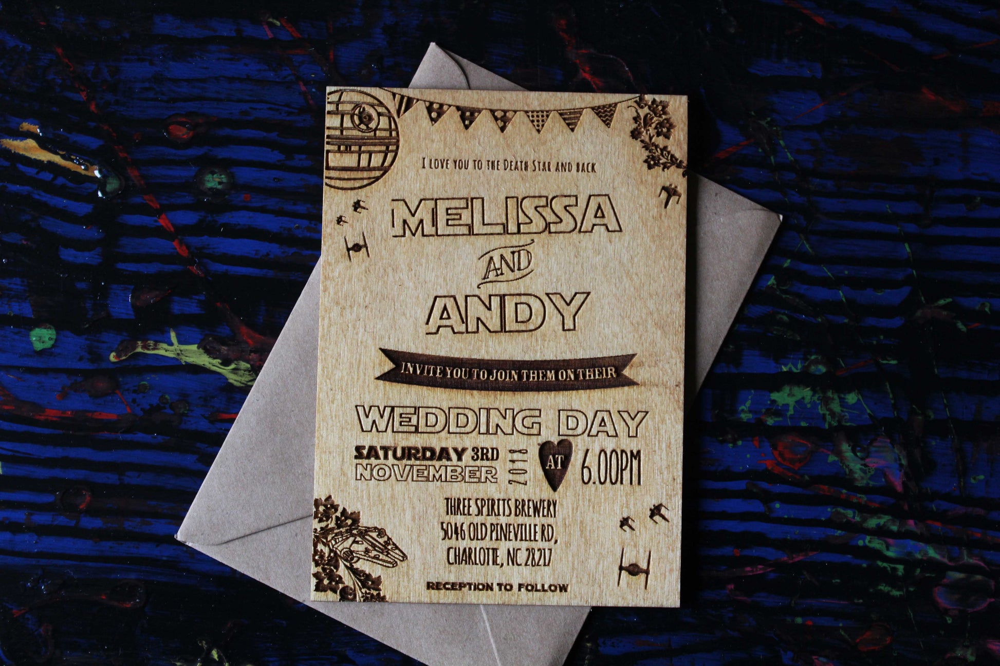 Star Wars Wedding Invitations (Set of 10) image 0