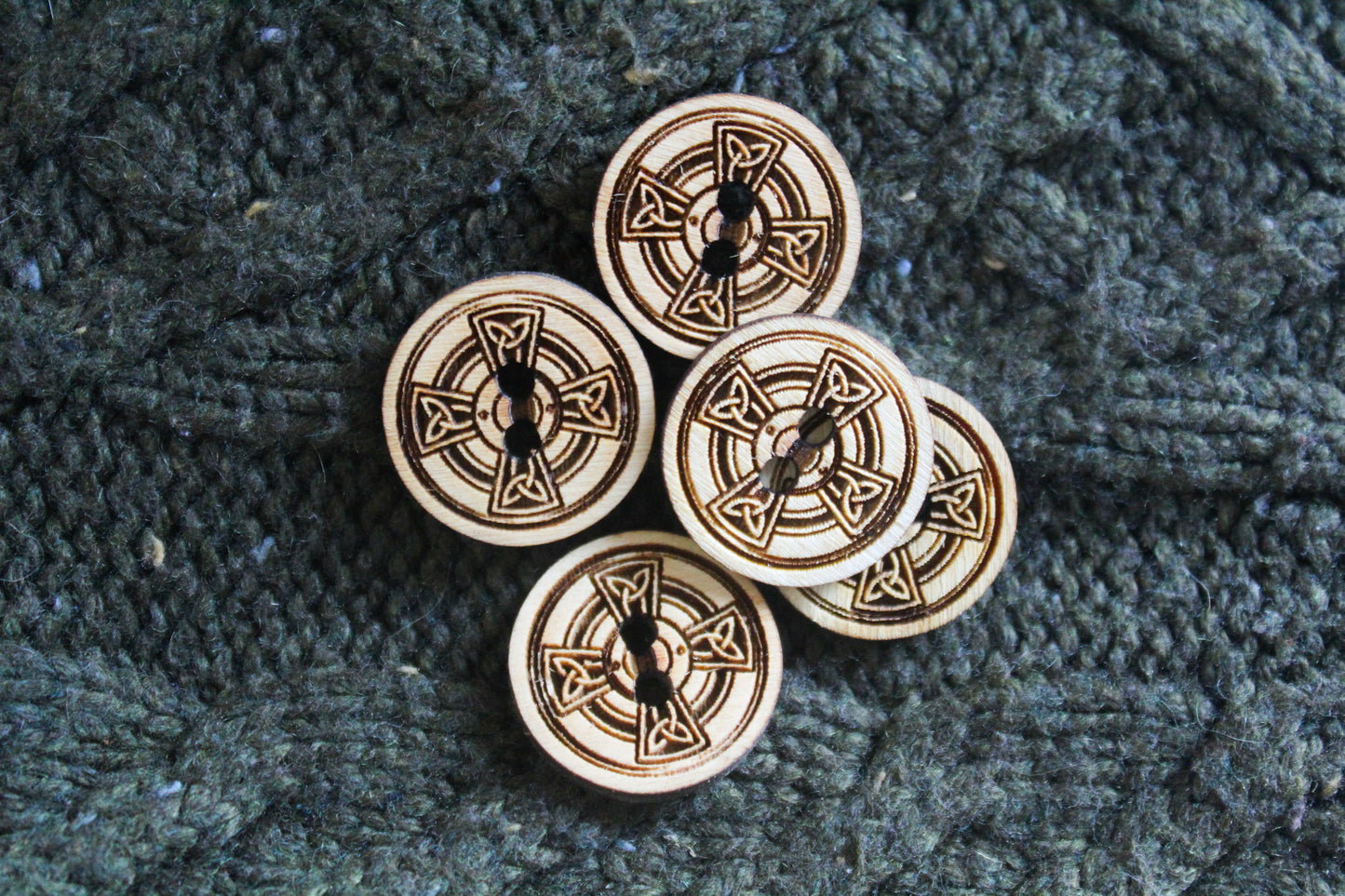 Celtic Shield Wooden Buttons image 2