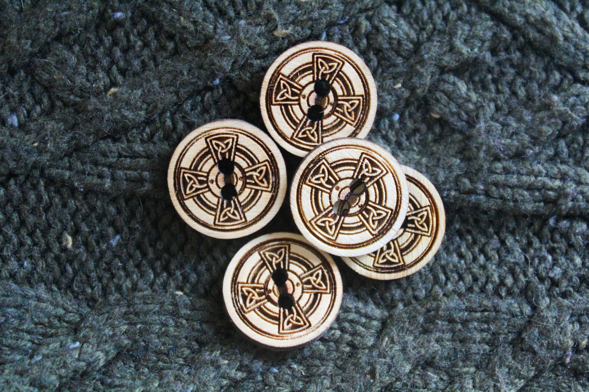 Celtic Shield Wooden Buttons image 2
