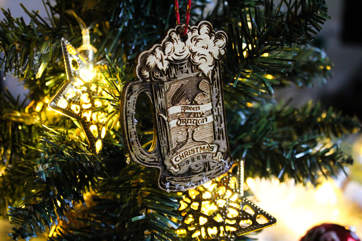 Green Dragon Pint Bauble image 0