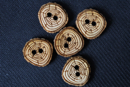 Log Slice Wooden Buttons image 0