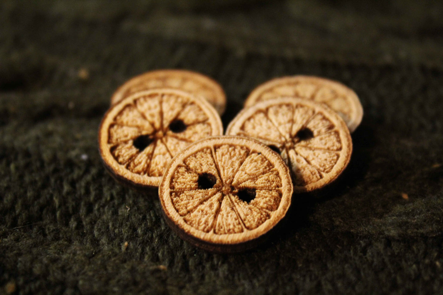 Orange Slice Wooden Buttons image 1