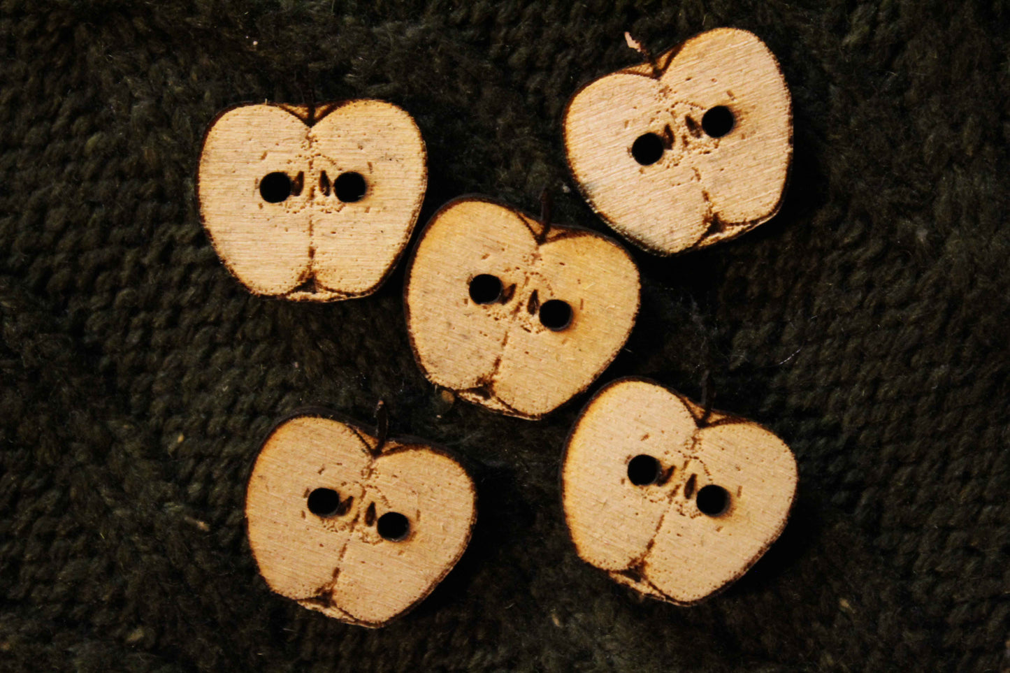 Apple Slice Wooden Buttons image 1