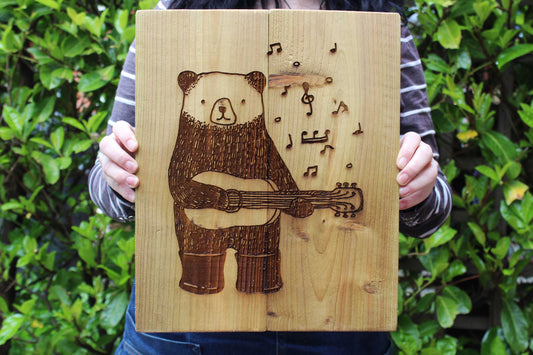 Guitar Bear Panel Art image 0