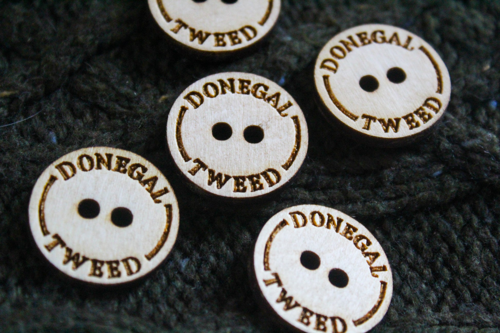 Donegal Tweed Wooden Buttons image 2