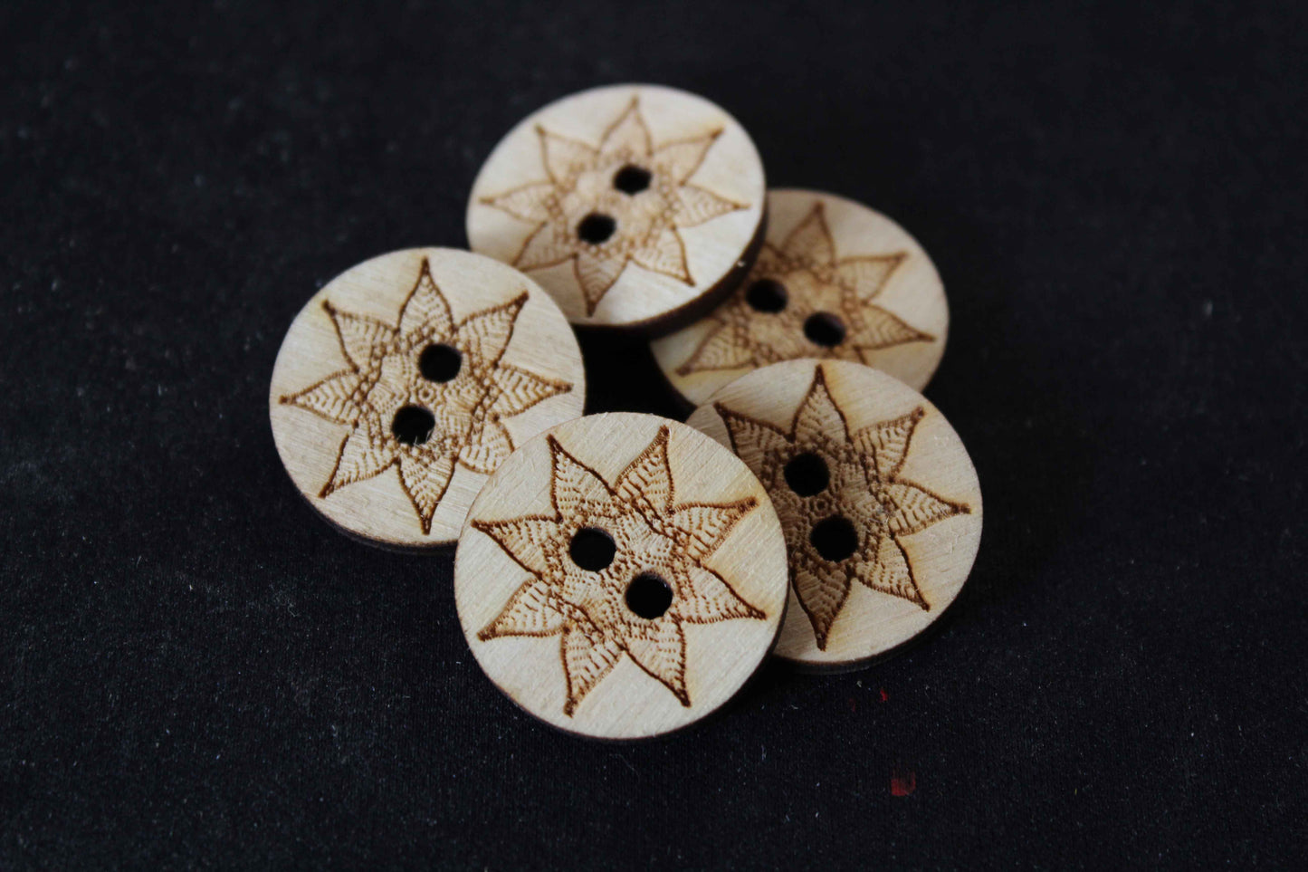 Mandala Wooden Buttons image 4