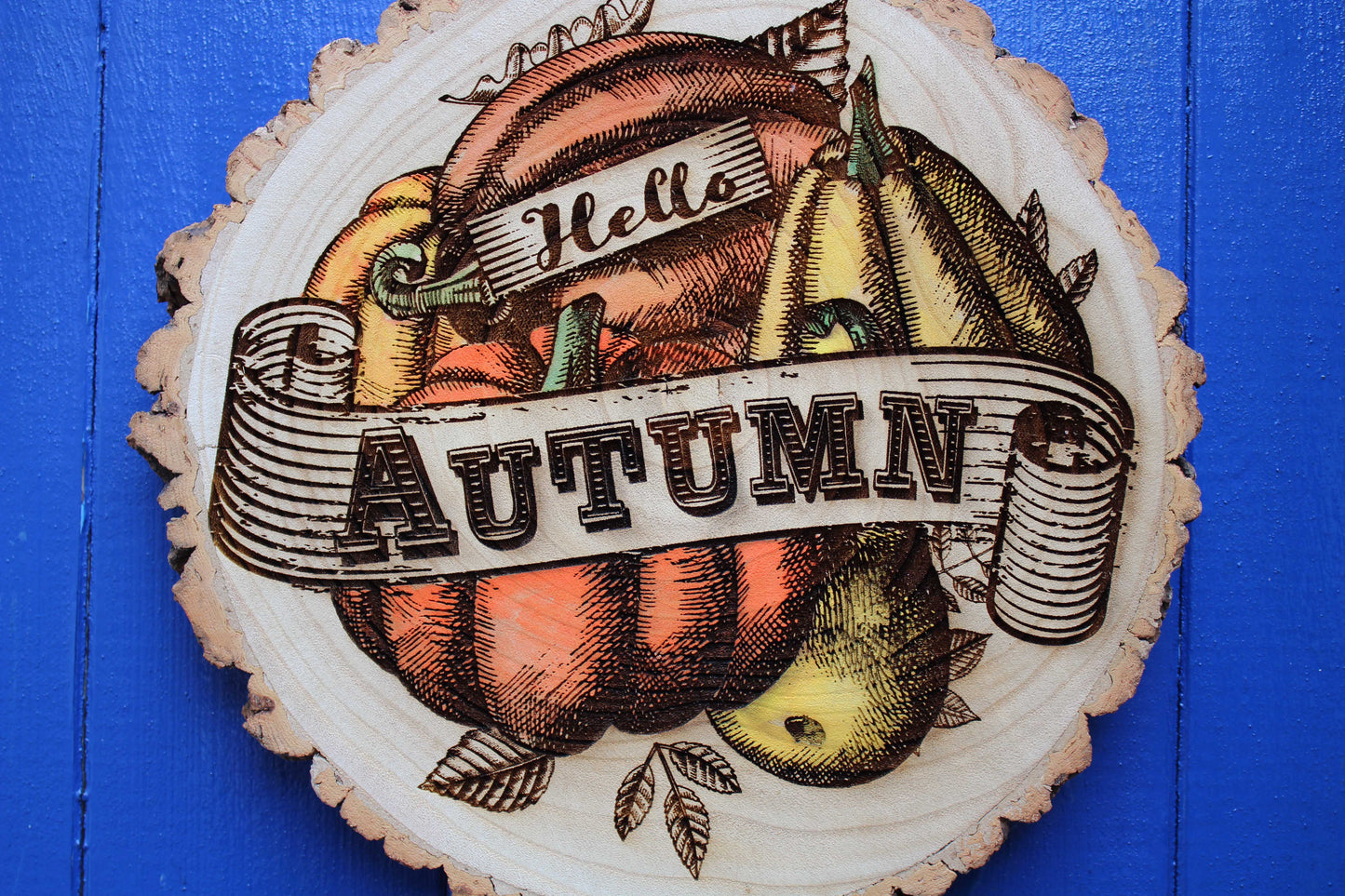 Hello Autumn Log Slice image 4
