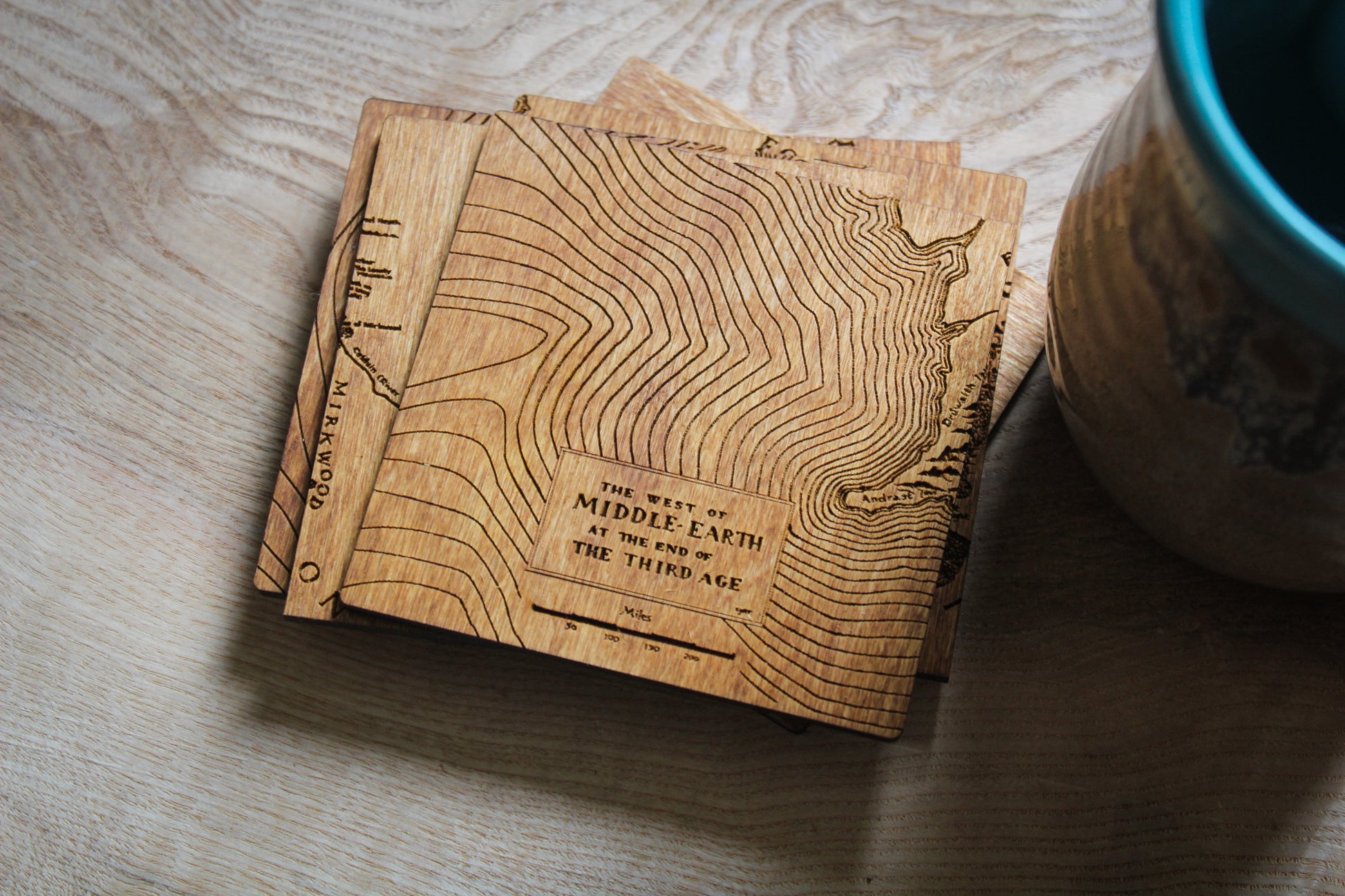 Middle-Earth Map Coasters image 1